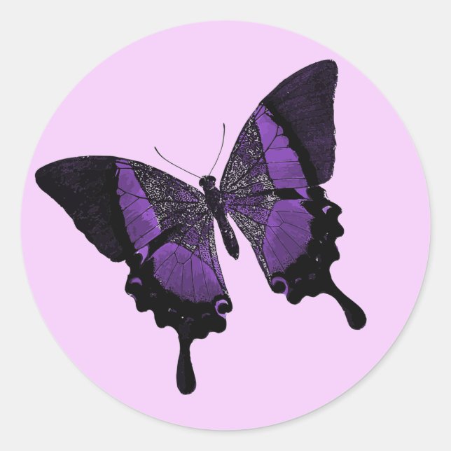Sticker Rond Papillon (Devant)