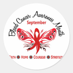 Sticker Rond Papillon 3,2 de mois de conscience de Cancer de