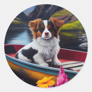 Sticker Rond Papillon à la pagaie : une aventure Pittoresque