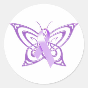 Sticker Rond Papillon Alzheimer