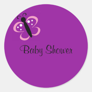 Sticker Rond papillon, Baby shower