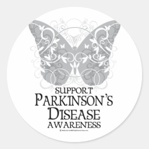 Sticker Rond Papillon de la maladie de Parkinson