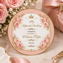 Papillon de Quinceañera 15 ans en Or Vert Emeraude