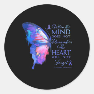 Sticker Rond Papillon de sensibilisation