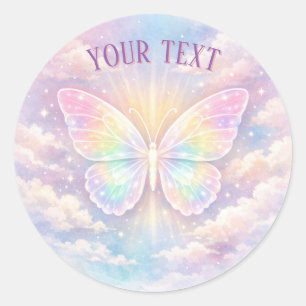 Sticker Rond Papillon lumineux commémoratif