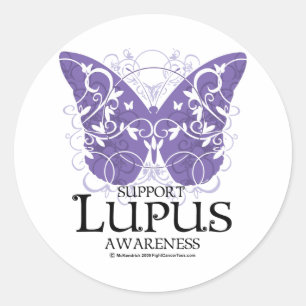 Sticker Rond Papillon Lupus