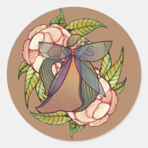 Sticker Rond Papillon Peony Fairy Peonies
