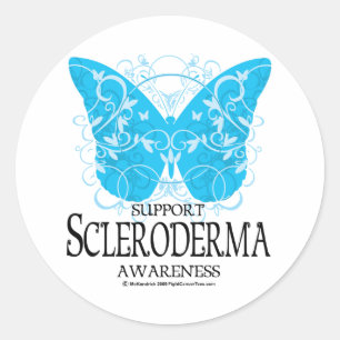 Sticker Rond Papillon Scleroderma 2