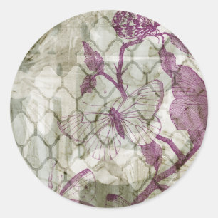 Sticker Rond Papillons arabes IV