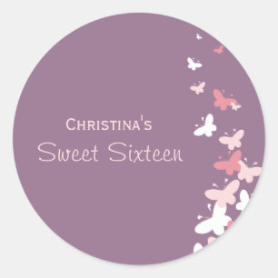 Sticker Rond Papillons lutteux Favoriser Stickers/Enveloppe Mer