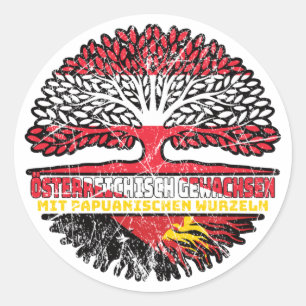 Sticker Rond Papouasie-Nouvelle-Guinée Papuanisch Österreich