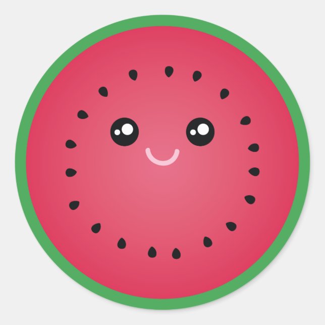 Sticker Rond Pâque Juicy Slice Cute Kawaii Funny Foody (Devant)
