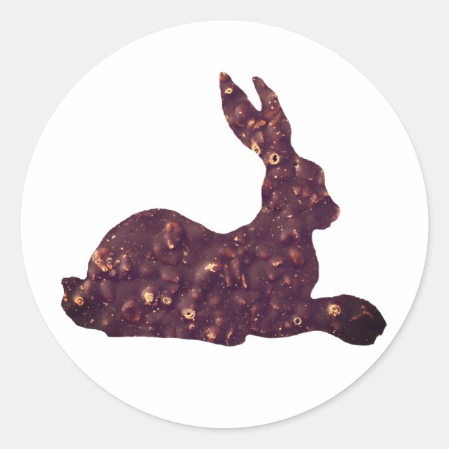 Sticker Rond Pâques, Chocolat Brown (Devant)