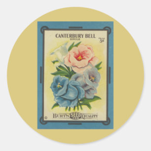 Sticker Rond Paquet antique de graine : Cantorbéry Bells