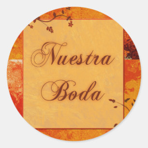 Sticker Rond Para la novia - nuestra boda