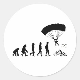 Sticker Rond Parachute Skydive Parachute Skydive Parachute