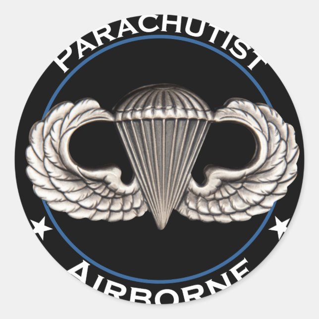Sticker Rond Parachutiste (Devant)