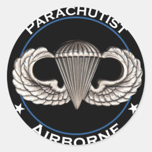 Sticker Rond Parachutiste