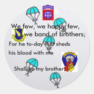 Sticker Rond Parachutiste FUNNY