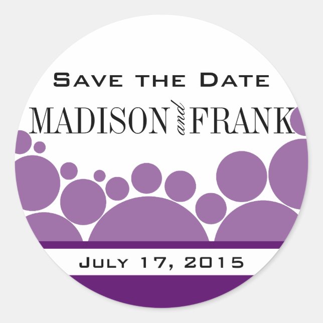 Sticker Rond Parade Poka Dot | violet (Devant)