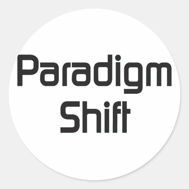 Sticker Rond Paradigm Shift (Devant)