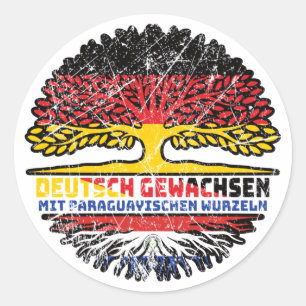 Sticker Rond Paraguayen Deutsch Deutschland Baum