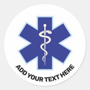 Sticker Rond Paramètre des services Médicales d'urgence