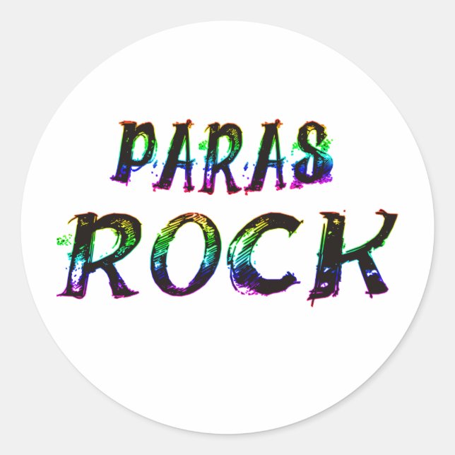 STICKER ROND PARAS ROCK AVEC COULEUR (Devant)