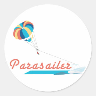 Sticker Rond Parasailleur