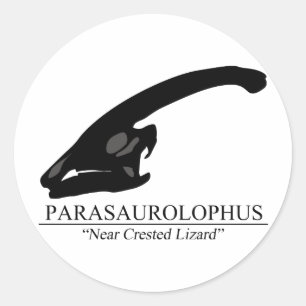 Sticker Rond Parasaurolophus