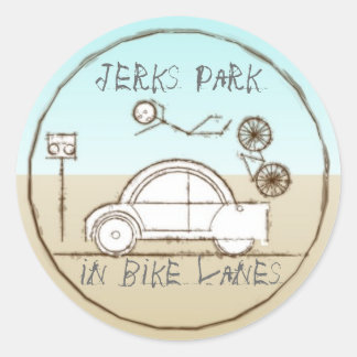 Sticker Rond Parc des Jerks dans les pistes cyclables