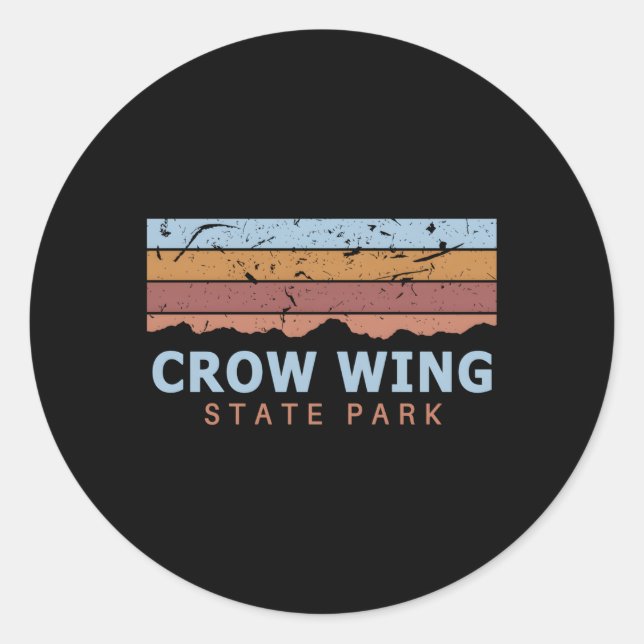 Sticker Rond Parc d'état de Crow Wing Minnesota (Devant)