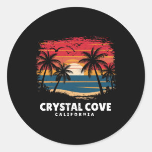 Sticker Rond Parc d'État de Crystal Cove Californie Souvenir de