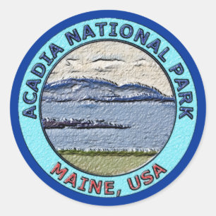 Sticker Rond Parc national Acadia Maine, USA