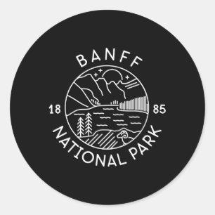 Sticker Rond Parc national Banff 1885 Alberta