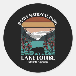 Sticker Rond Parc national Banff Lake Louise Mountains