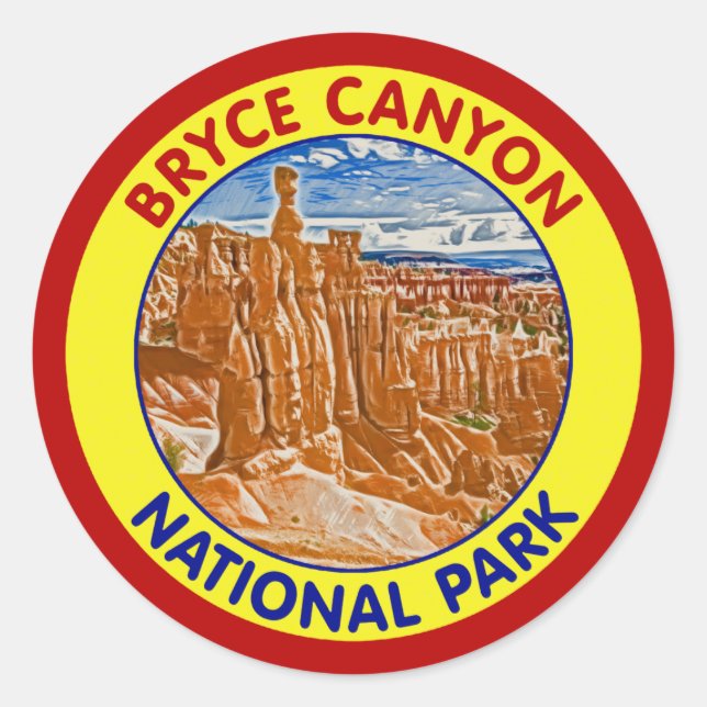 Sticker Rond Parc national de Bryce Canyon, Utah (Devant)