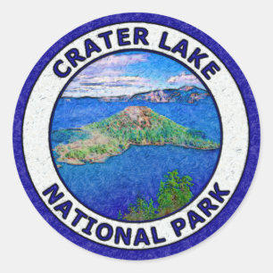 Sticker Rond Parc national de Crater Lake