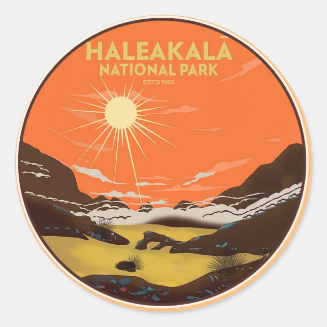 Sticker Rond Parc national de Haleakalā (Devant)