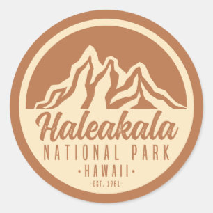 Sticker Rond Parc national de Haleakala Hawaii