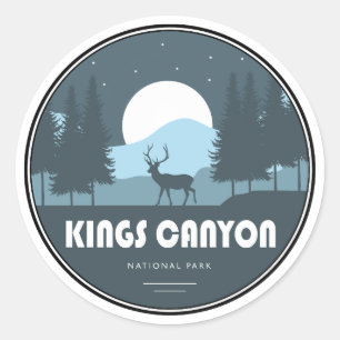 Sticker Rond Parc national de Kings Canyon Deer