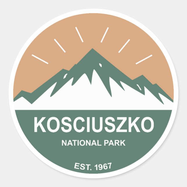 Sticker Rond Parc national de Kosciuszko (Devant)