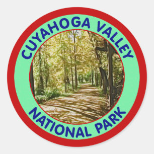 STICKER ROND PARC NATIONAL DE LA VALLÉE DE CUYAHOGA