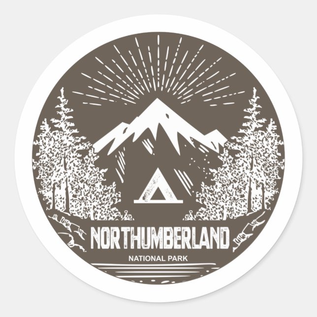 Sticker Rond Parc national de Northumberland (Devant)
