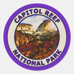 Sticker Rond Parc national de récif de capitol