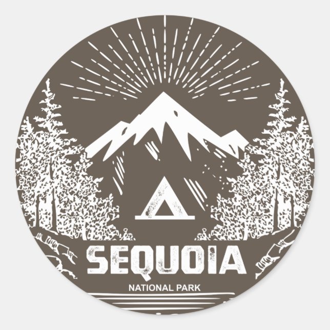 Sticker Rond Parc national de Sequoia (Devant)