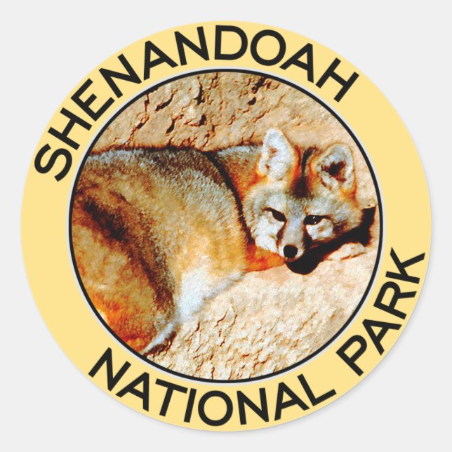 Sticker Rond Parc national de Shenandoah (Devant)