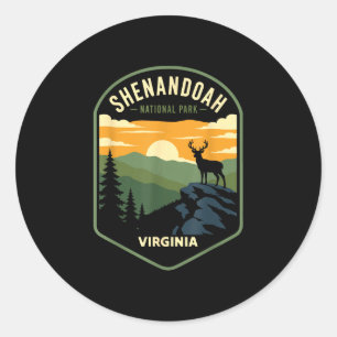 Sticker Rond parc national de Shenandoah virginie conception vi