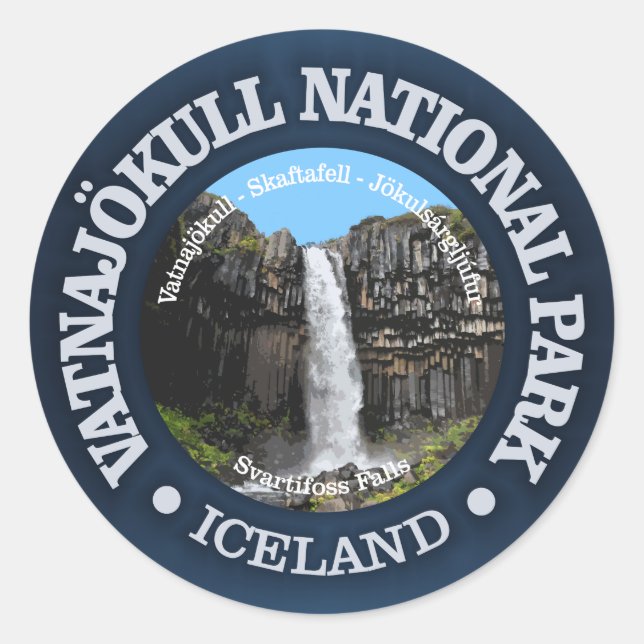 Sticker Rond Parc national de Vatnajokull (Devant)