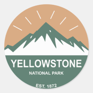 Sticker Rond Parc national de Yellowstone
